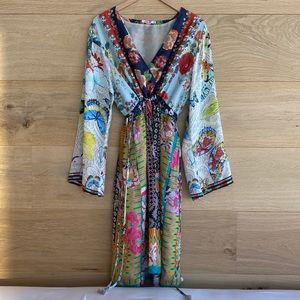 Johnny was 100% silk printed dress